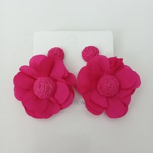 Fashion Jewelry Hot Pink Dangle Earrings